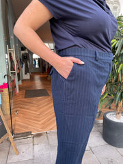 Blaue Nadelstreifen Hose Tom Tailor