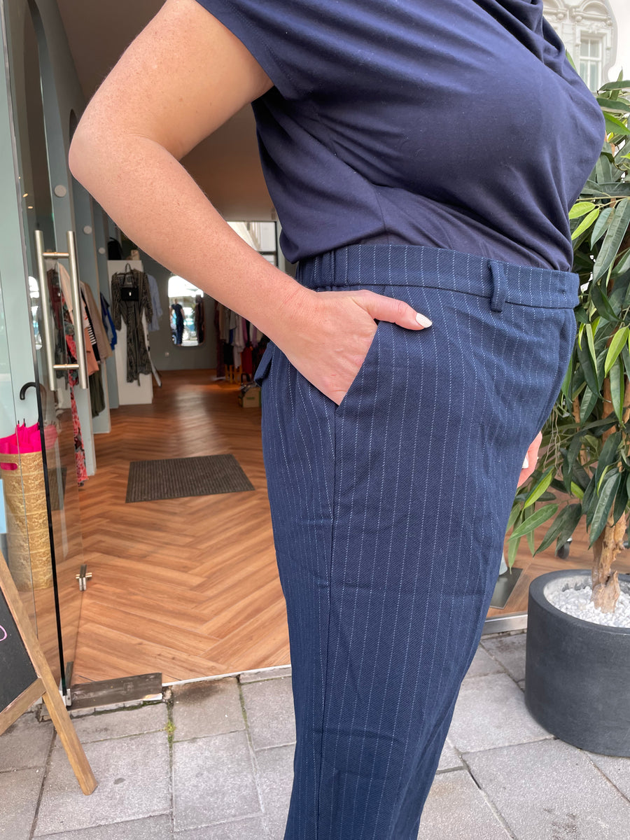 Blaue Nadelstreifen Hose Tom Tailor