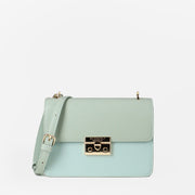 1036 - 567 - 474gFair produzierte Handtasche Tricolor Pitea in aqua shades/gold von Seidenfelt - Wildflowers