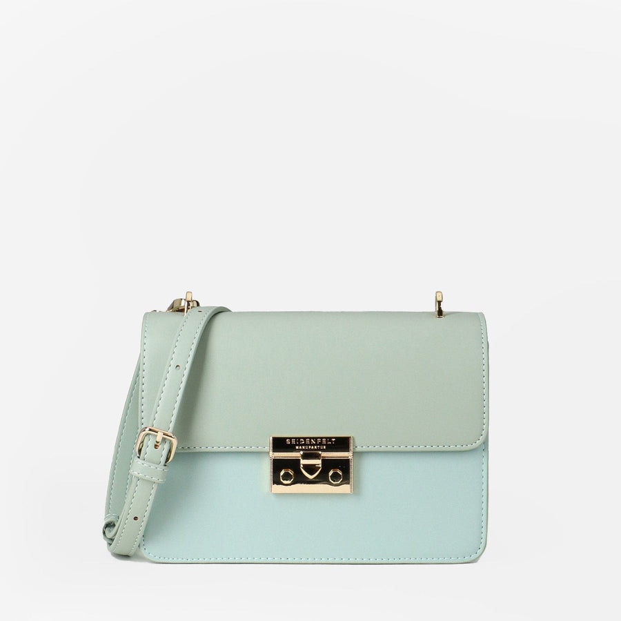 1036 - 567 - 474gFair produzierte Handtasche Tricolor Pitea in aqua shades/gold von Seidenfelt - Wildflowers