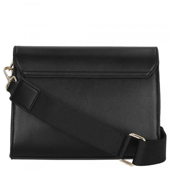 1031 - 588 - 01gFair produzierte mittelgroße Tasche mit Umhängeriemen Tolita Midi Crossbag von Seidenfelt schwarz - WildflowersSchwarz