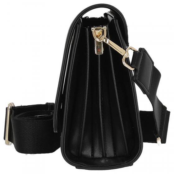 1031 - 588 - 01gFair produzierte mittelgroße Tasche mit Umhängeriemen Tolita Midi Crossbag von Seidenfelt schwarz - WildflowersSchwarz