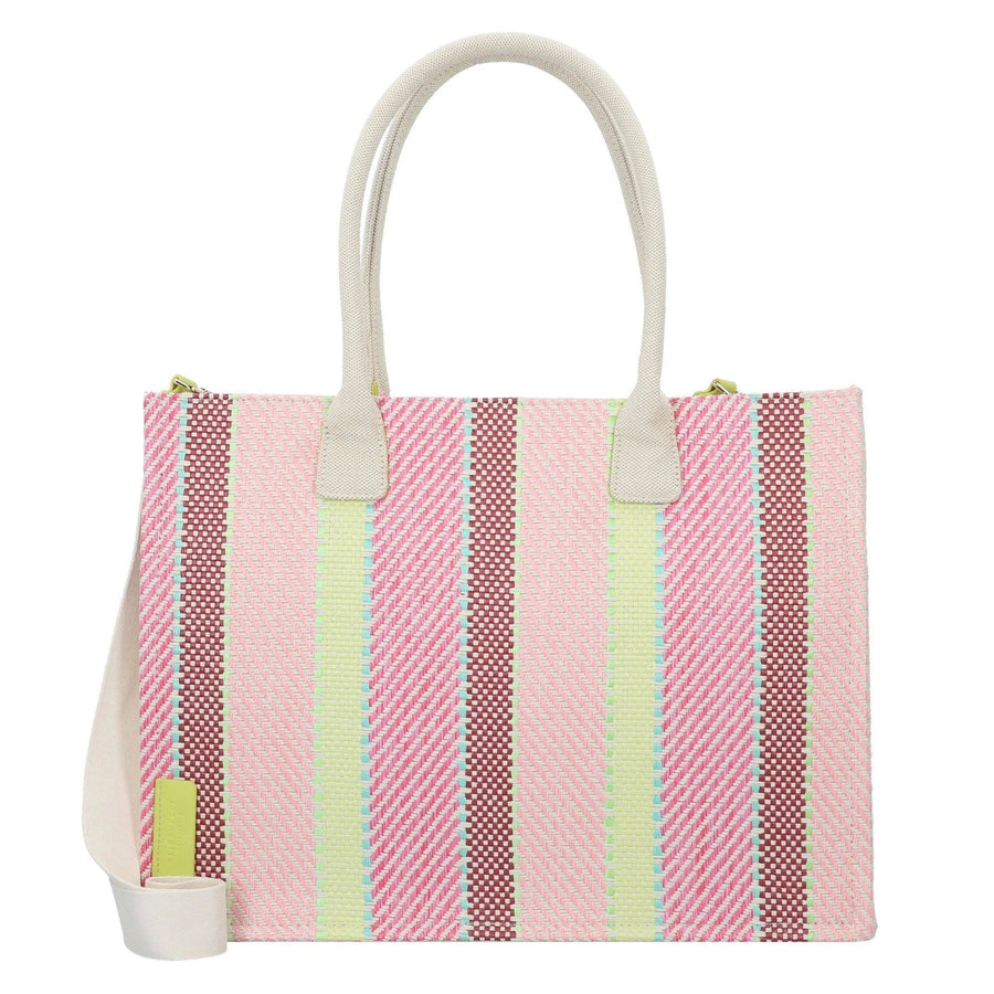 1054 - 595Fair produzierter Shopper Seidenfelt Hulu Bunt gestreift - WildflowersBunt