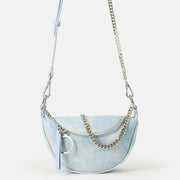 1025 - 283 - 345gFair produzierter, sportlicher Crossbody Bag Skien von Seidenfelt - Wildflowersblue denim