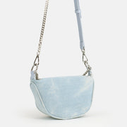 1025 - 283 - 345gFair produzierter, sportlicher Crossbody Bag Skien von Seidenfelt - Wildflowersblue denim