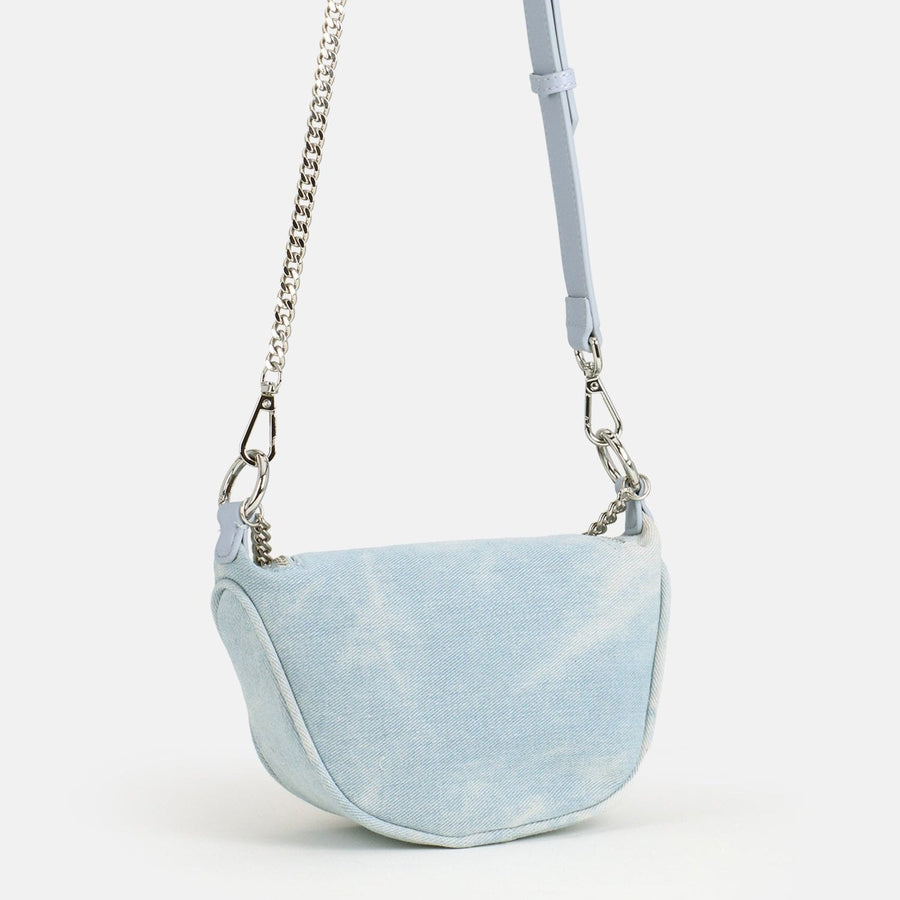 1025 - 283 - 345gFair produzierter, sportlicher Crossbody Bag Skien von Seidenfelt - Wildflowersblue denim