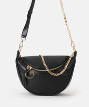 SET51H0FE - Q11Fair produzierter, sportlicher Crossbody Bag Skien von Seidenfelt - Wildflowersblack/gold