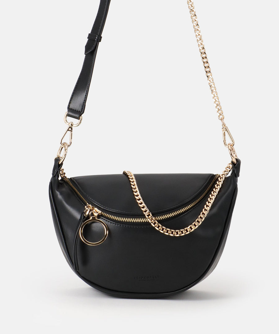 SET51H0FE - Q11Fair produzierter, sportlicher Crossbody Bag Skien von Seidenfelt - Wildflowersblack/gold