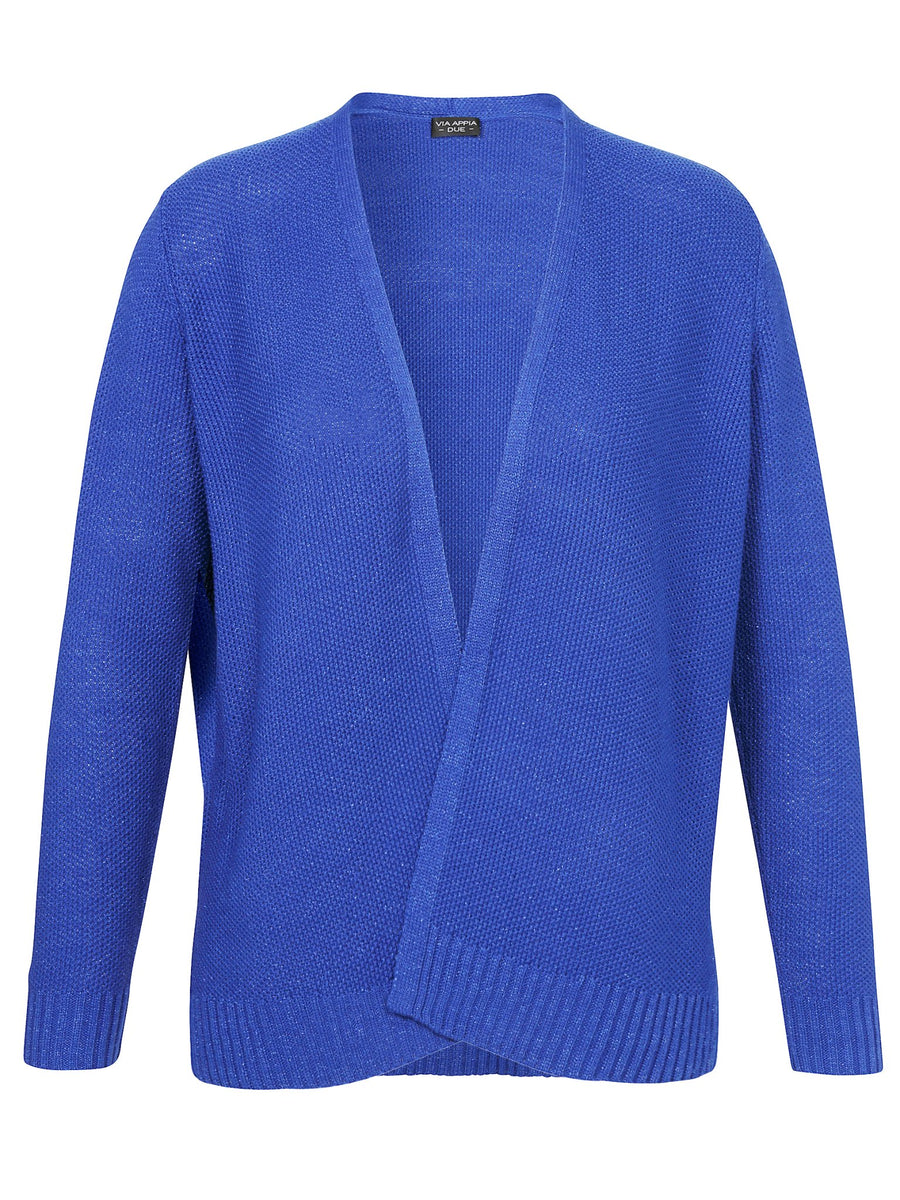 Blauer Glitzer Cardigan Via Appia Due - Wildflowers44Blau