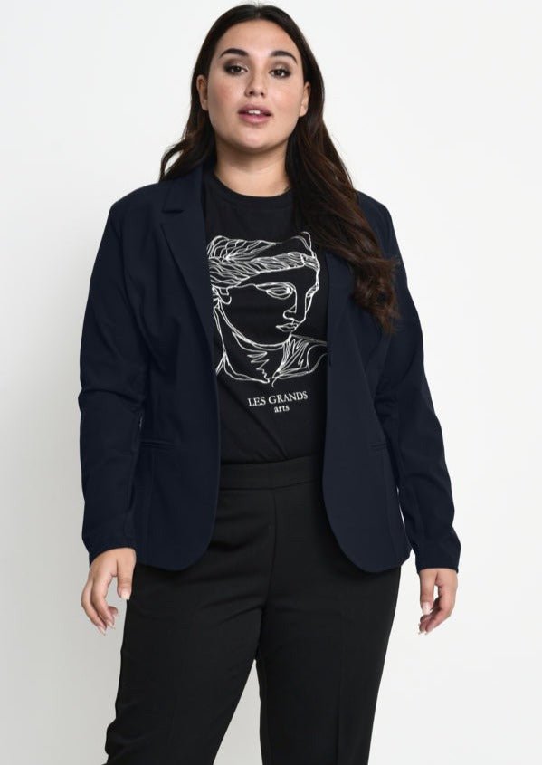 10580024Dunkelblauer Blazer Jia - Wildflowers46Dunkelblau