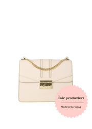 1003-54-01g-2Fair produzierte Tasche Roros beige - WildflowersCreme/gold