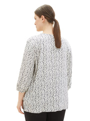 1038802Graues Shirt mit weißen Blumen Brigitte - Wildflowers44