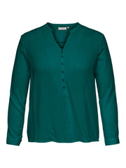 15271255Grüne Bluse mit langen Ärmeln Elina - Wildflowers46Grün