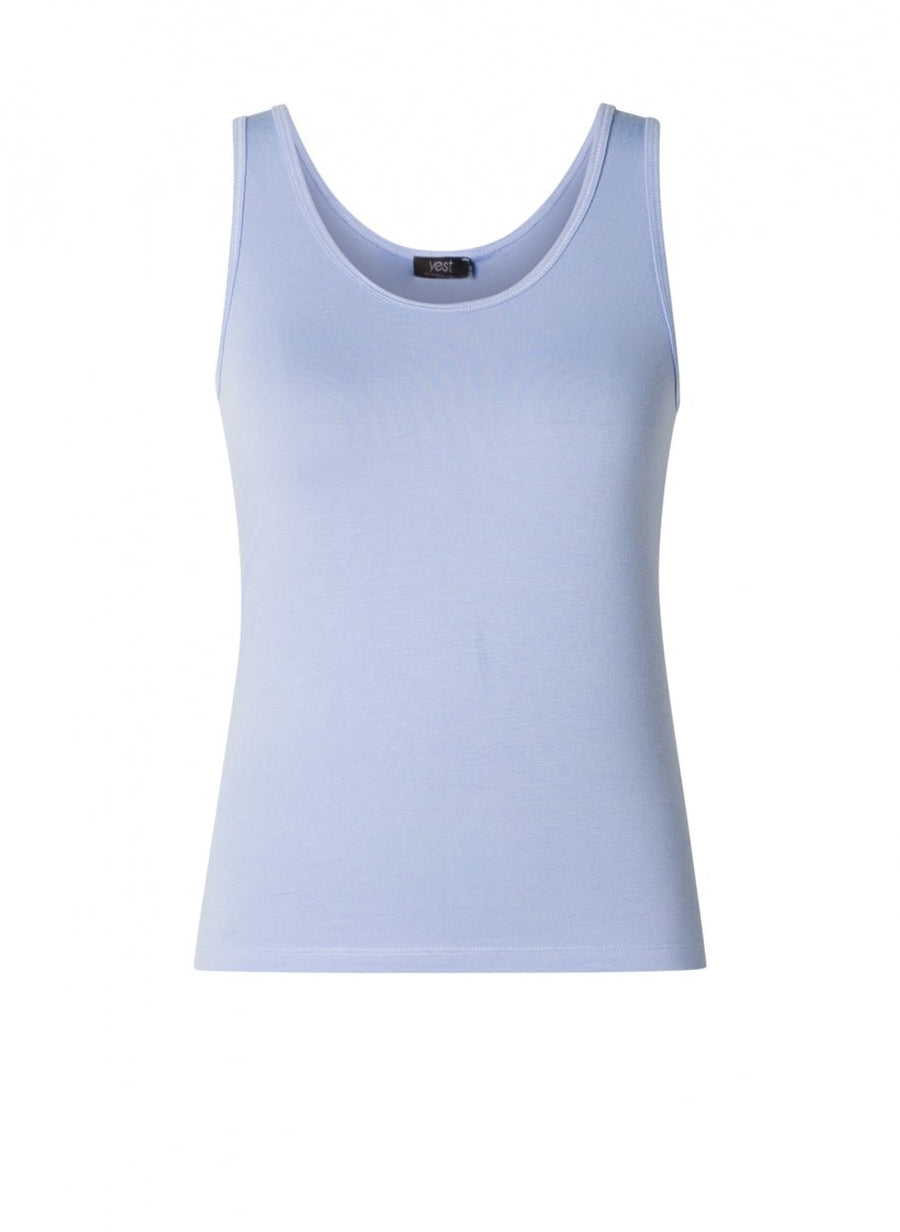 A004448Hellblaues Tanktop mit U-Ausschnitt - Wildflowers44Helllblau