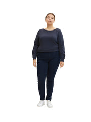 1013516High Waist Skinny Jeans Dunkelblau - Wildflowers46Dunkelblau