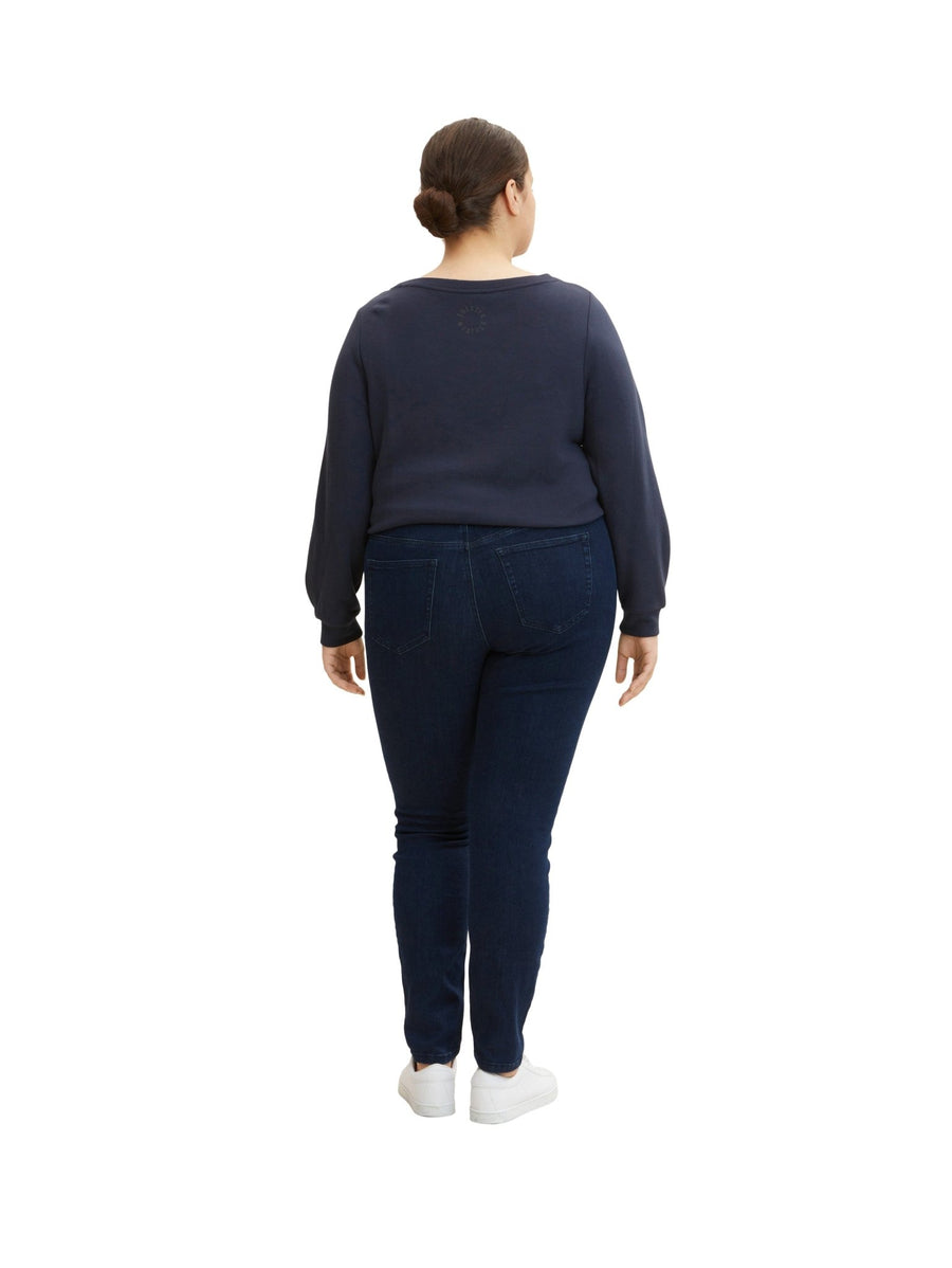1013516High Waist Skinny Jeans Dunkelblau - Wildflowers46Dunkelblau