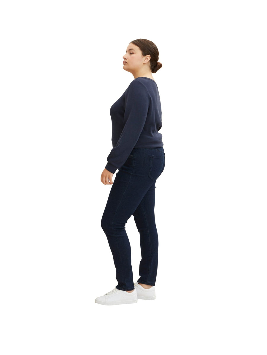 1013516High Waist Skinny Jeans Dunkelblau - Wildflowers46Dunkelblau
