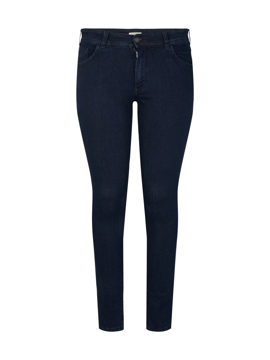 1013516High Waist Skinny Jeans Dunkelblau - Wildflowers46Dunkelblau