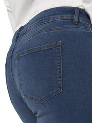 1013516High Waist Skinny Jeans Mittelblau - Wildflowers46Mittelblau