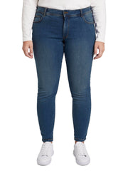 1013516High Waist Skinny Jeans Mittelblau - Wildflowers46Mittelblau