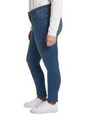 1013516High Waist Skinny Jeans Mittelblau - Wildflowers46Mittelblau