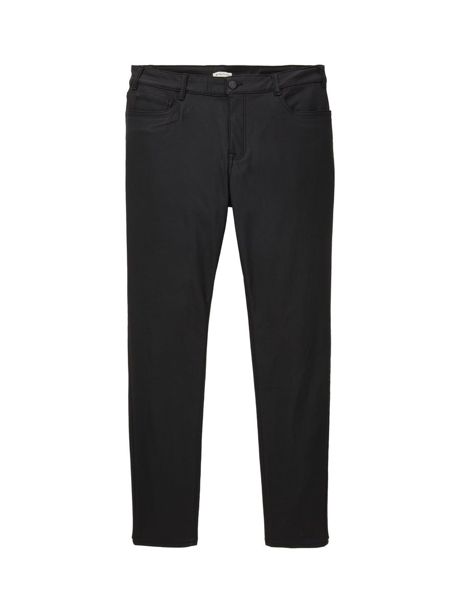 1040106High Waist Skinny Jeans Schwarz beschichtet - Wildflowers46Schwarz