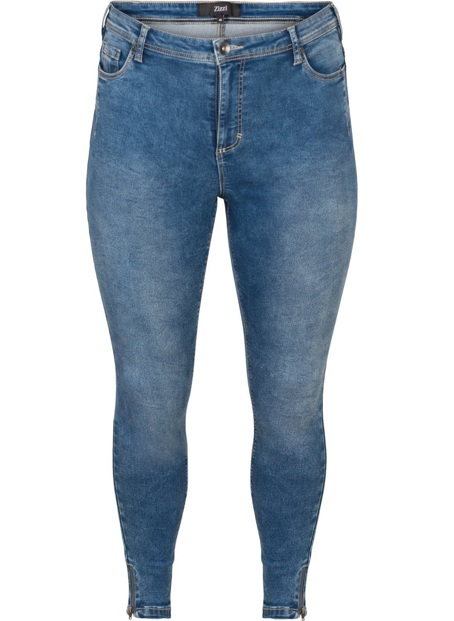 5711285241419Kurzgröße Jeans Mittelblau Skinny Jluna Zizzi - Wildflowers44/30"Mittelblau