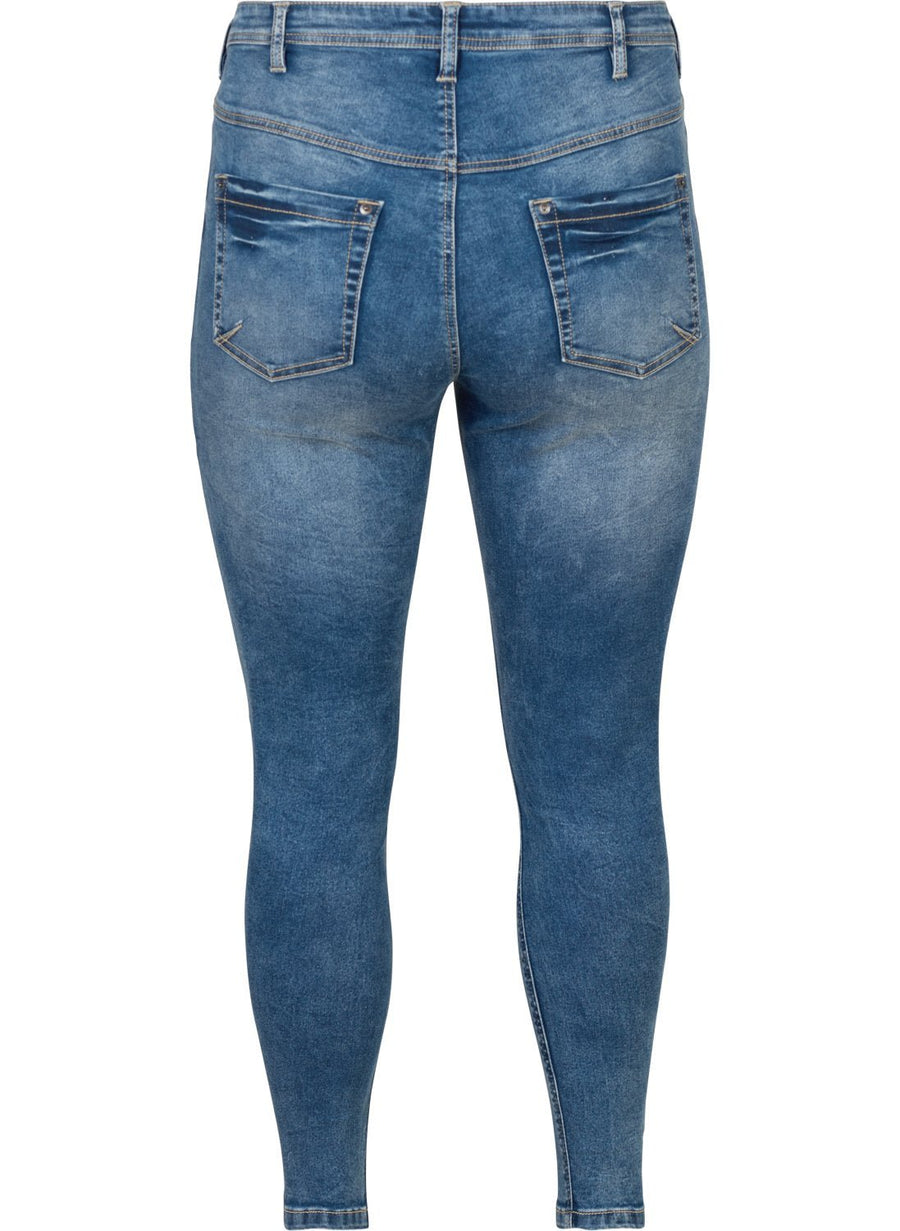 5711285241419Kurzgröße Jeans Mittelblau Skinny Jluna Zizzi - Wildflowers44/30"Mittelblau