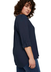 1024916Langarm Bluse Dunkelblau Tom Tailor - Wildflowers46Dunkelblau