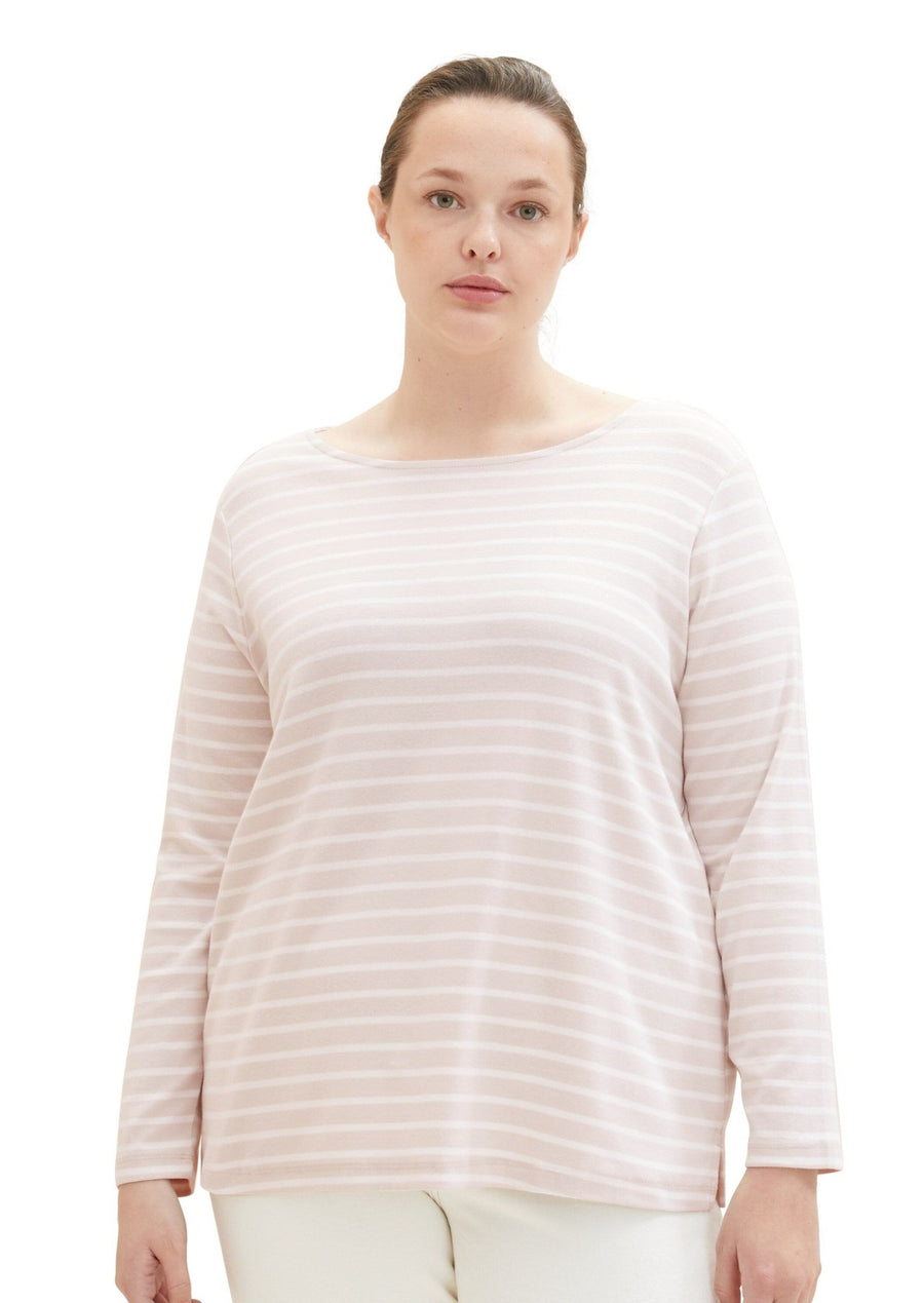 1038827Langarm-Shirt Beige gestreift Tom Tailor - Wildflowers44