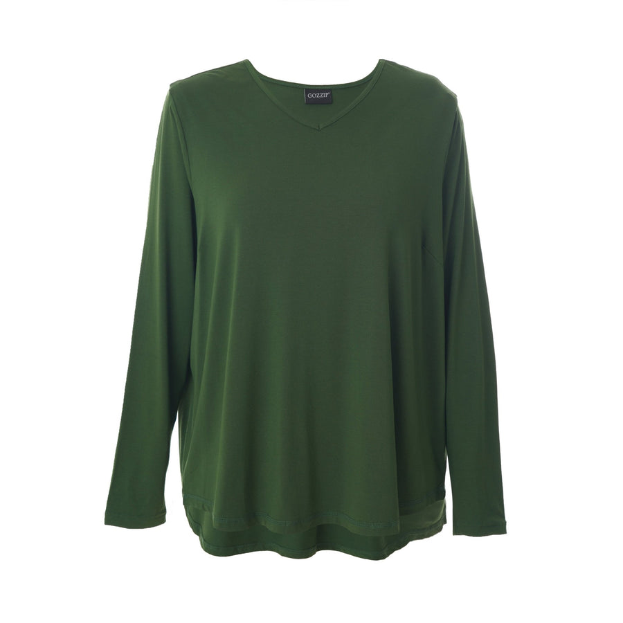 9914Langarmshirt Grün Gitte - WildflowersXS (38/40)Grün