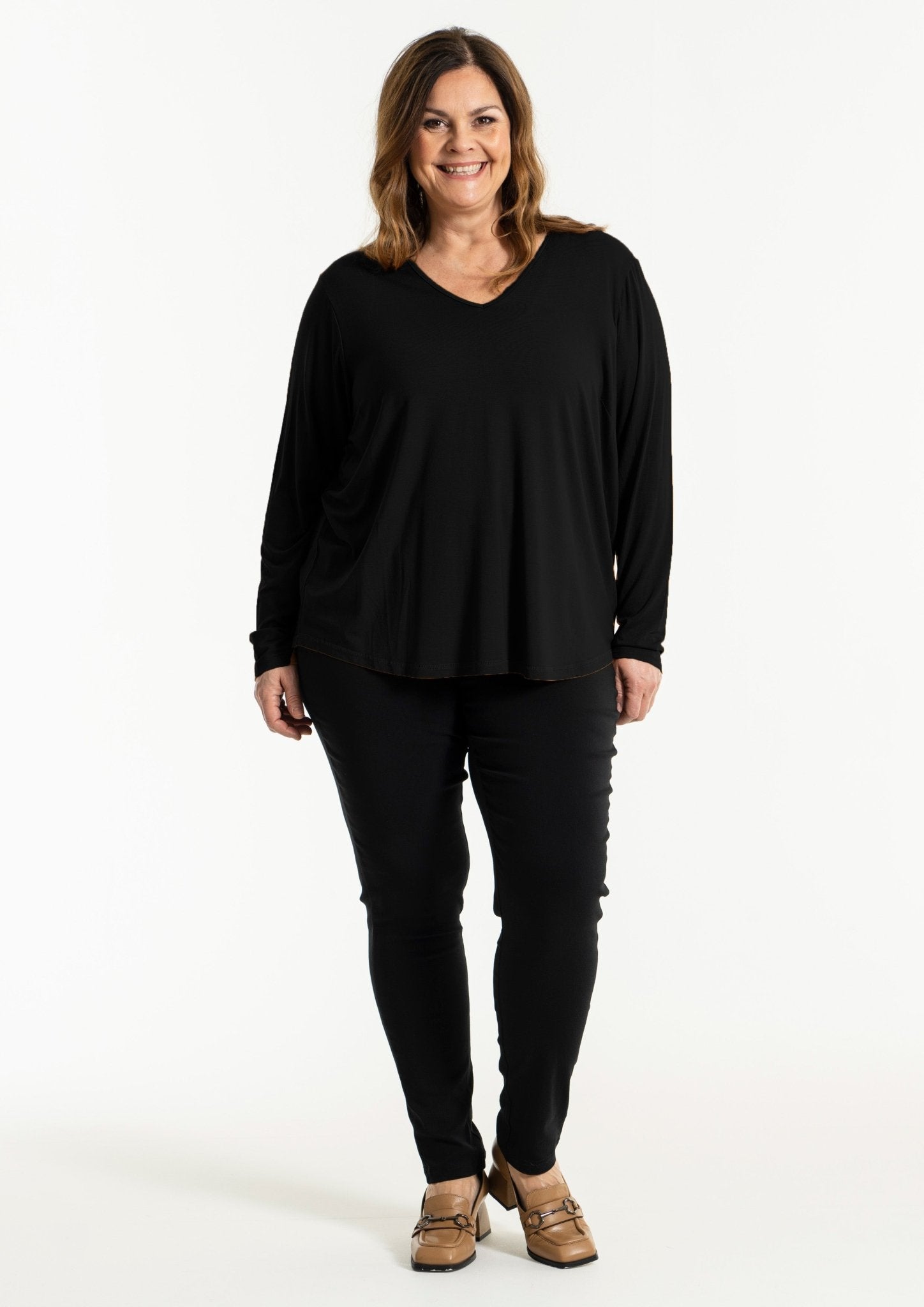 9914Langarmshirt Schwarz Gitte - WildflowersXS (38/40)Schwarz