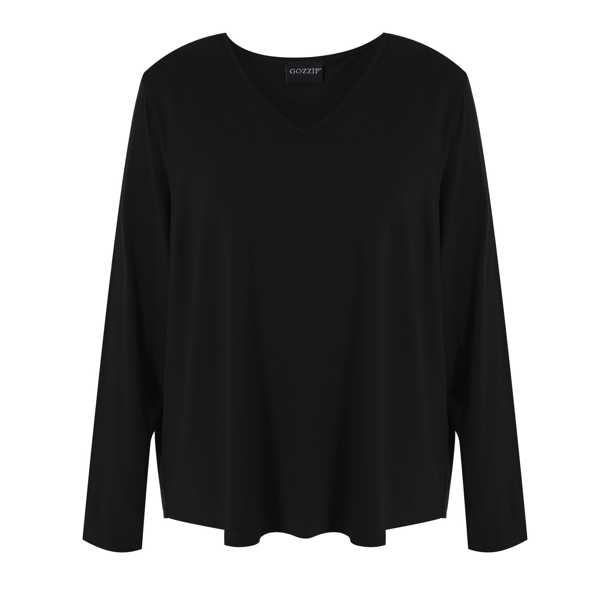 9914Langarmshirt Schwarz Gitte - WildflowersXS (38/40)Schwarz