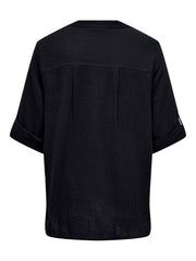 15296126Lange schwarze Hemdbluse Cartheis - Wildflowers42Schwarz