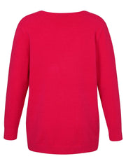 Pinke Strickjacke mit Knöpfen Via Appia Due - Wildflowers44Pink