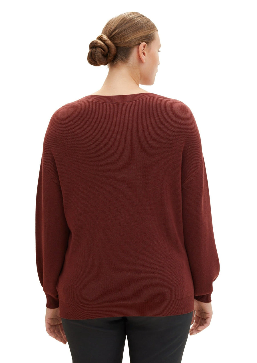 1040041Pullover Tom Tailor Rostbraun - Wildflowers44Rostbraun