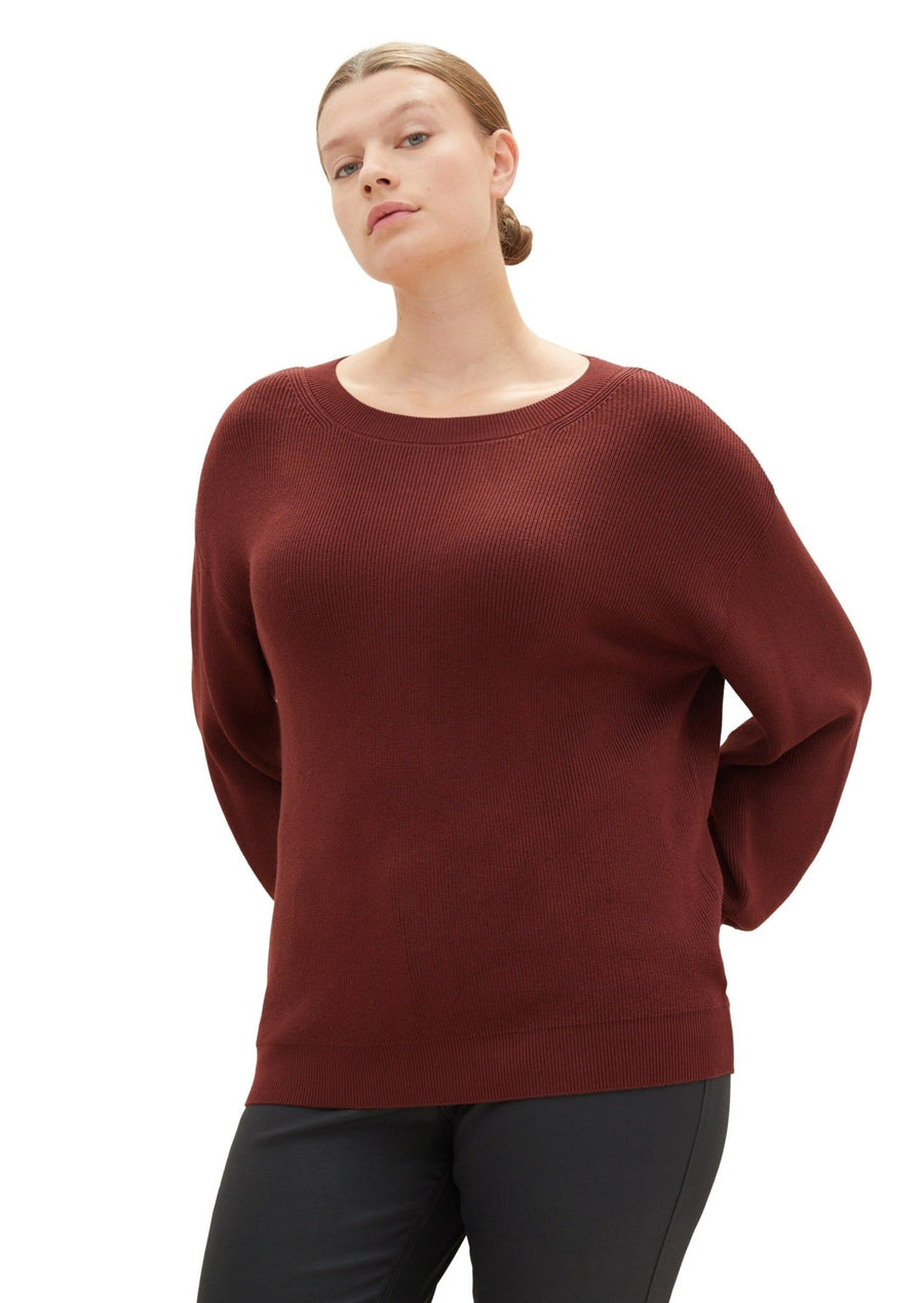 1040041Pullover Tom Tailor Rostbraun - Wildflowers44Rostbraun