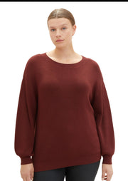 1040041Pullover Tom Tailor Rostbraun - Wildflowers44Rostbraun