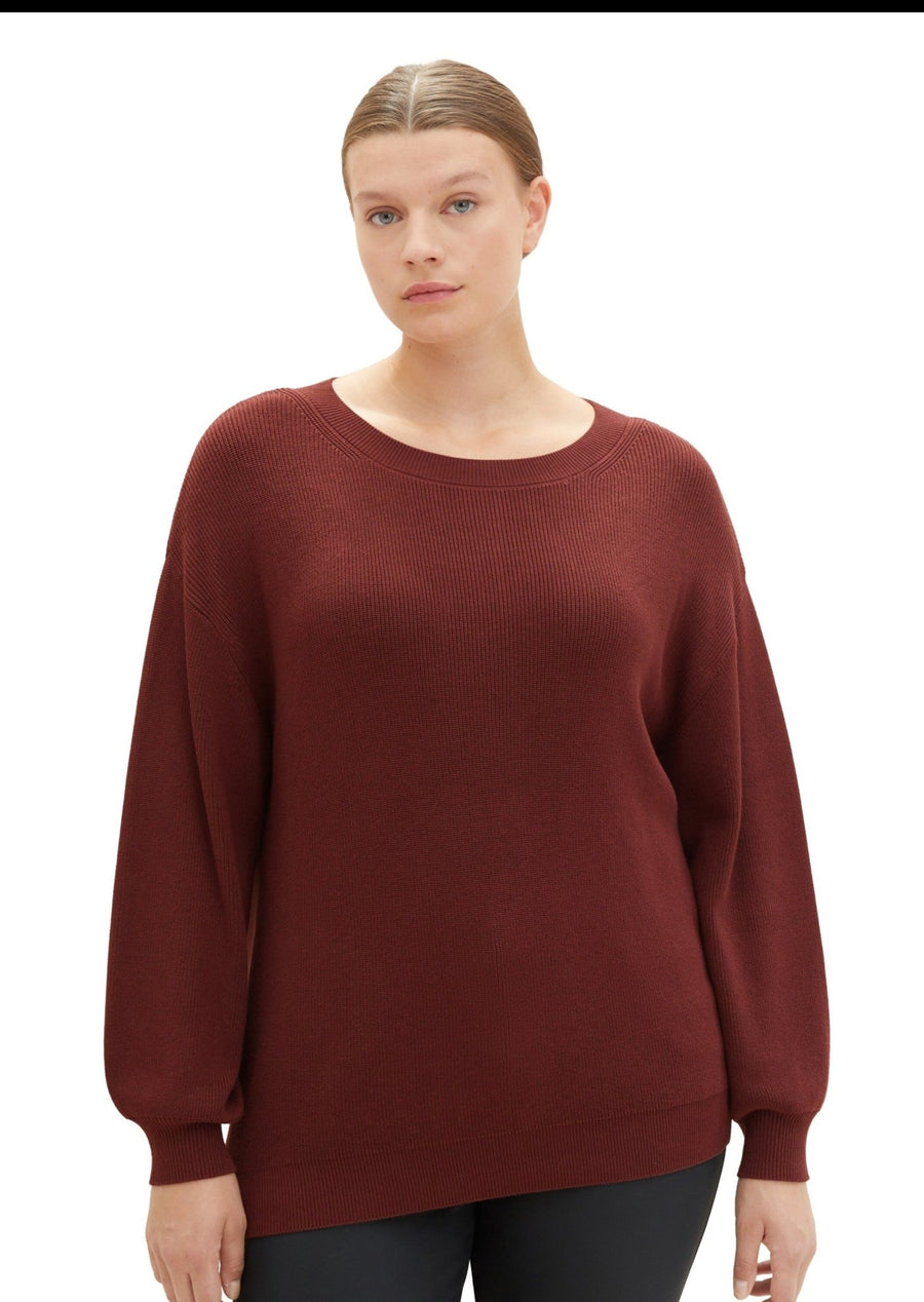 1040041Pullover Tom Tailor Rostbraun - Wildflowers44Rostbraun