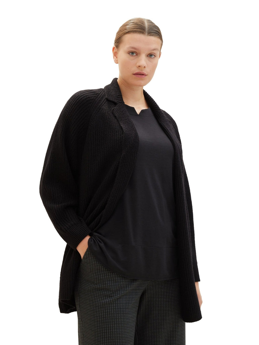 1041168Raglan Cardigan Schwarz - Wildflowers44Schwarz