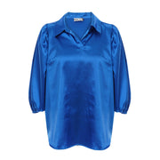 S236875Satin-Bluse Tiffany Blau - WildflowersS (42/44)Blau