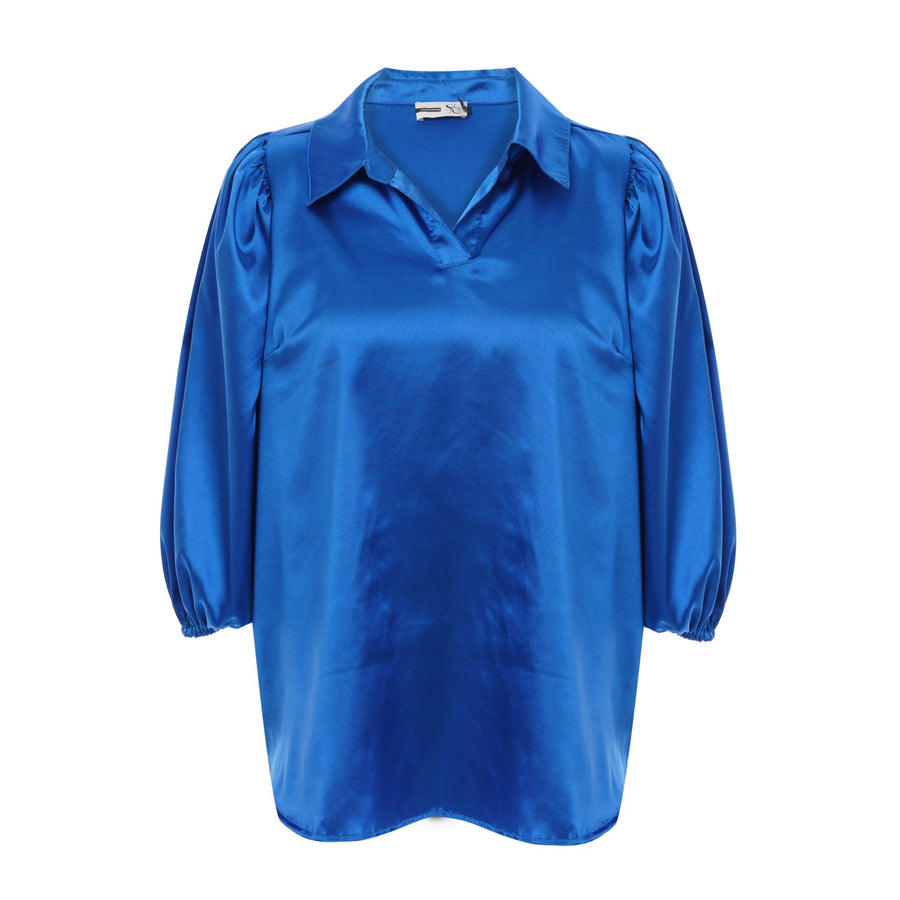 S236875Satin-Bluse Tiffany Blau - WildflowersS (42/44)Blau