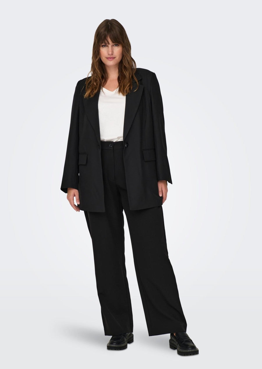 15300118schwarze Gerade geschnitte Hose Lana - Wildflowers42
