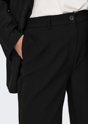 15300118schwarze Gerade geschnitte Hose Lana - Wildflowers42