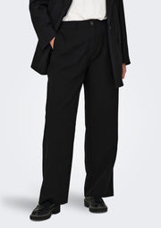 15300118schwarze Gerade geschnitte Hose Lana - Wildflowers42