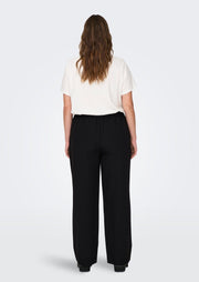 15300118schwarze Gerade geschnitte Hose Lana - Wildflowers42