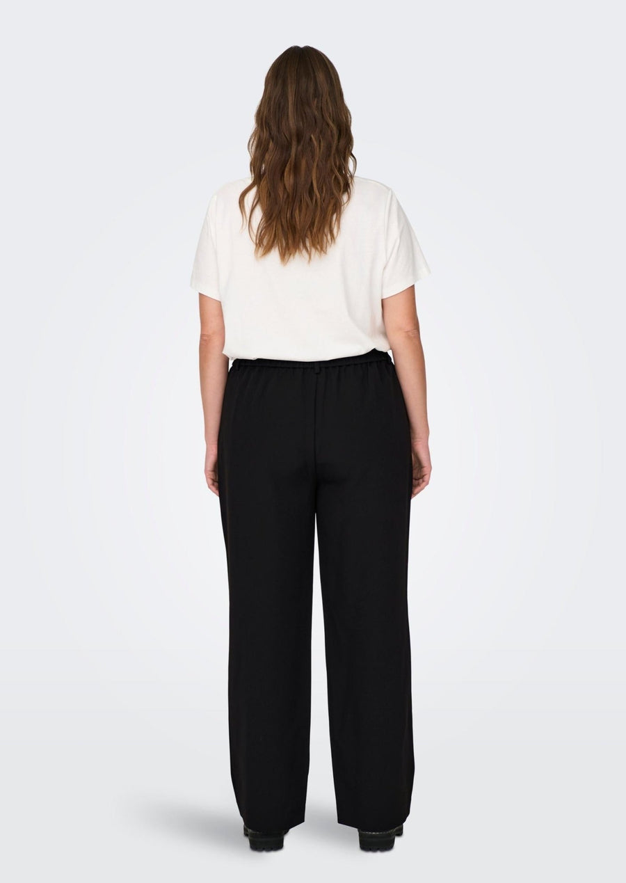 15300118schwarze Gerade geschnitte Hose Lana - Wildflowers42