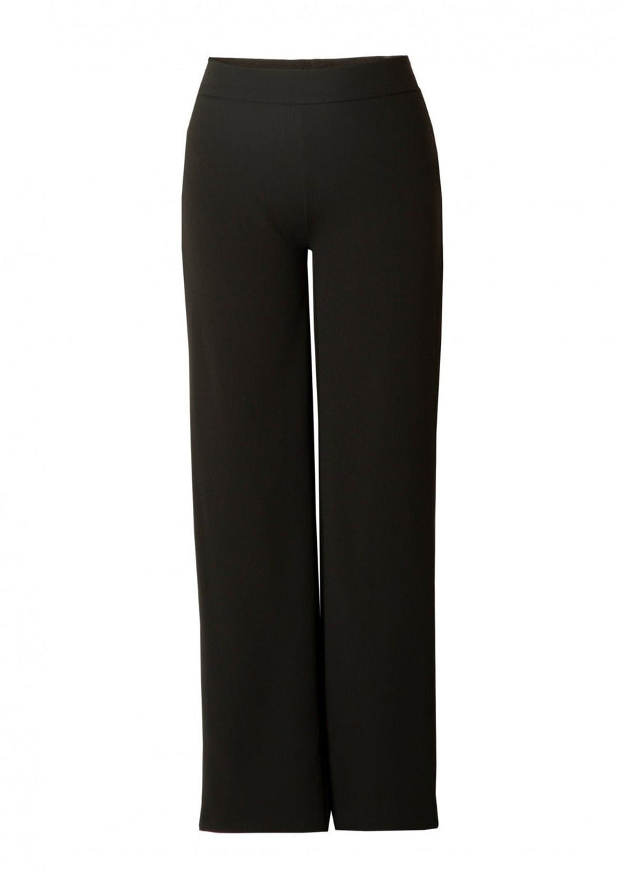 7000092Schwarze gerade geschnittene Hose Arah - Wildflowers44Schwarz