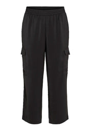 14092964Schwarze Satin Cargohose Vielma - Wildflowers46Schwarz