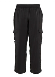 14092964Schwarze Satin Cargohose Vielma - Wildflowers46Schwarz